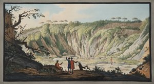 ウィリアムハミルトン卿（1730-1803）による「カンピフレグレイ：2つのシチリアの火山の観察」からの1974年（ha 作： Pietro Fabris